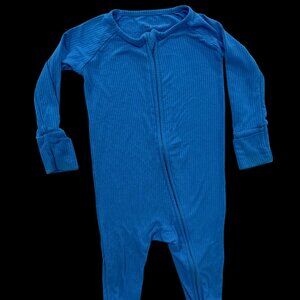 Play Condition Little Sleepies 6-12m Ribbed Cobalt Zippy